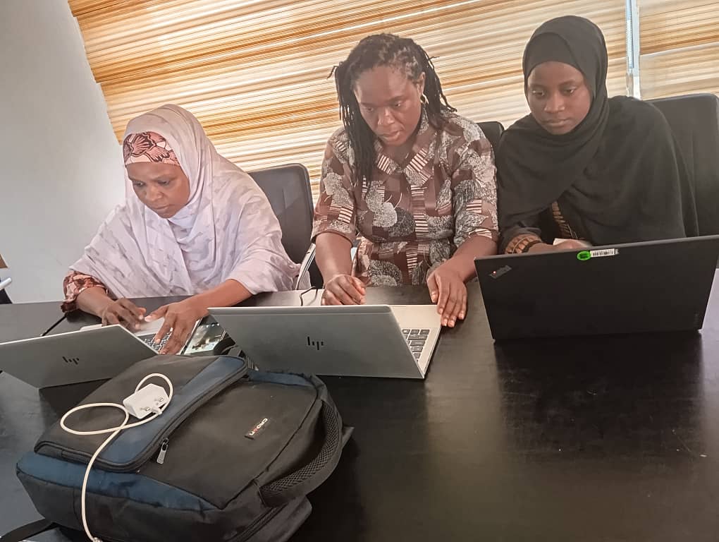 Hilda, Mariam & Naja’atu, interns from ElevateHer.