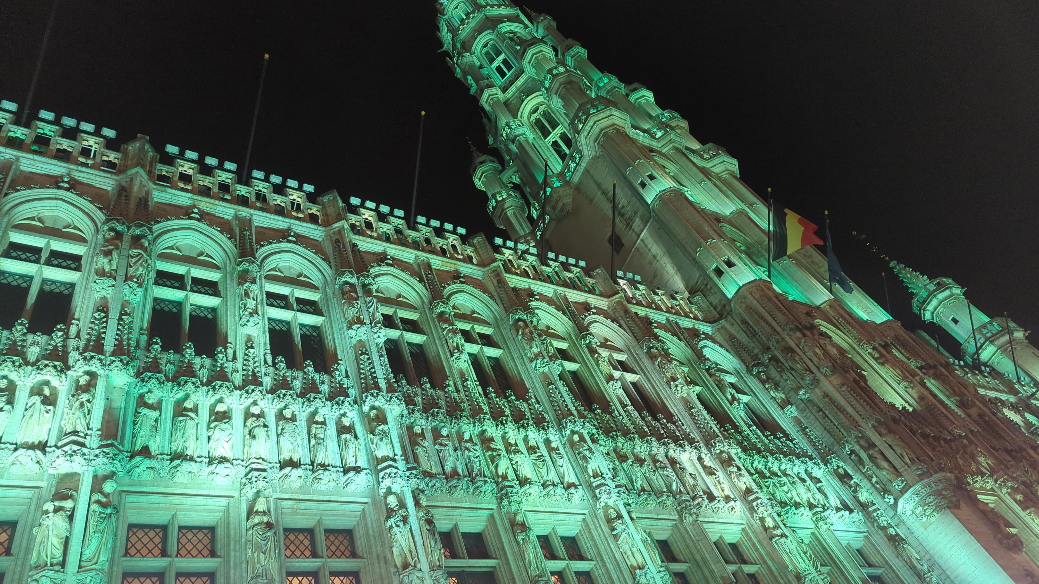 The Brussels Grand Place at night